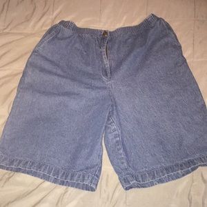 Soft Denim Bermuda Shorts